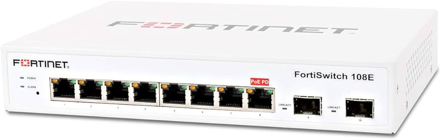 FS-108E FortiSwitch 108E Thiết Bị Chuyển Mạch FortiGate Lớp 2 8 GE RJ45, 2 Cổng SFP
